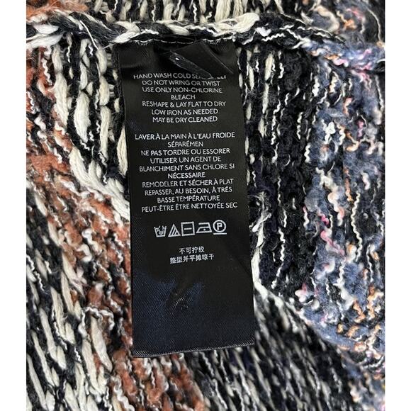 Anthropologie Pilcro Magda Knit Poncho Sweater Boho Fringe Size Medium / Large - Picture 10 of 11